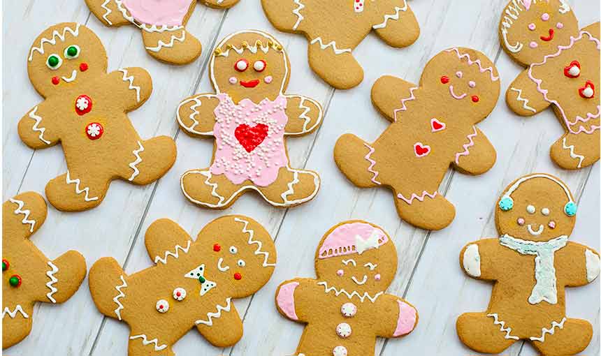  Decorating gingerbread cookies is fun for kids